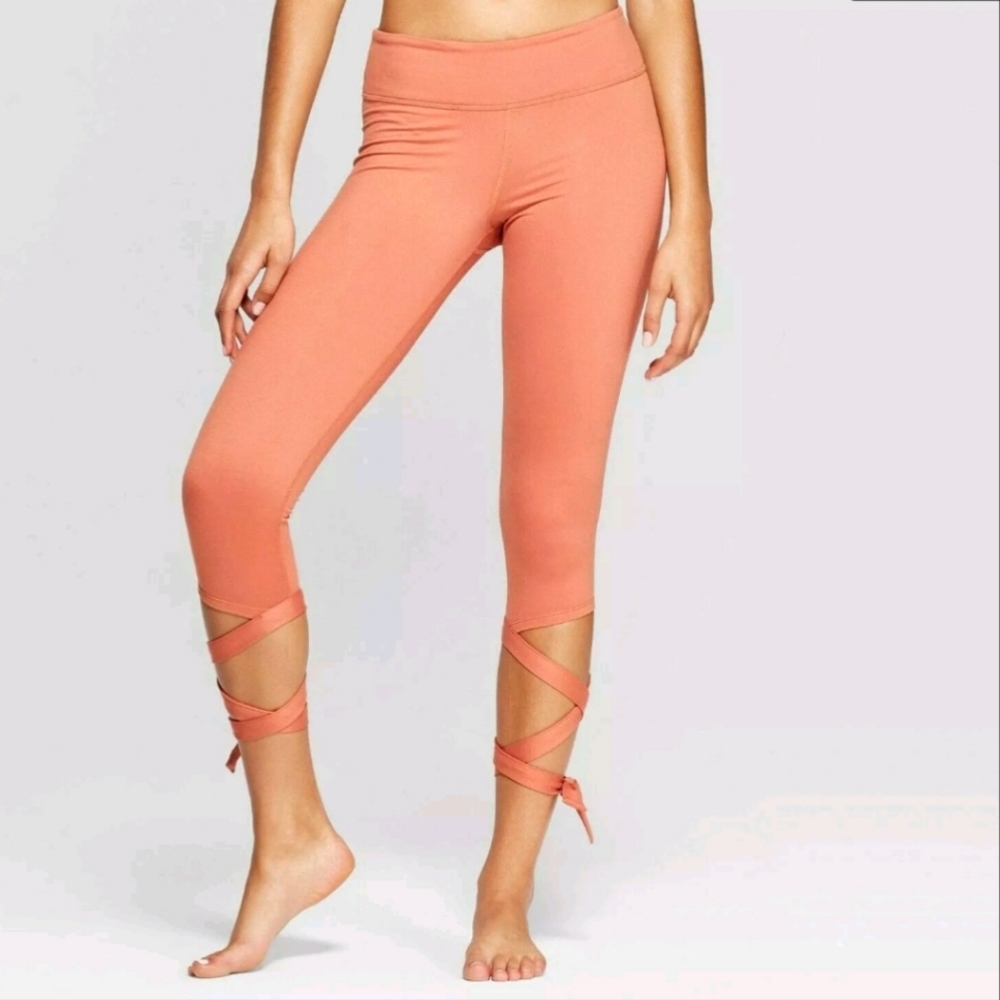 Joy Lab ankle wrap ties  capri leggings womens size Medium